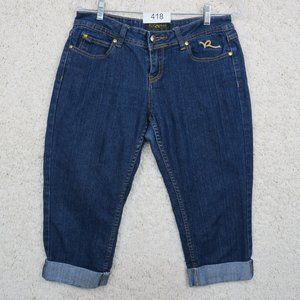 ROCAWEAR* Women's Junior's Denim Blue Jean Y2K Capri's~ Size 7